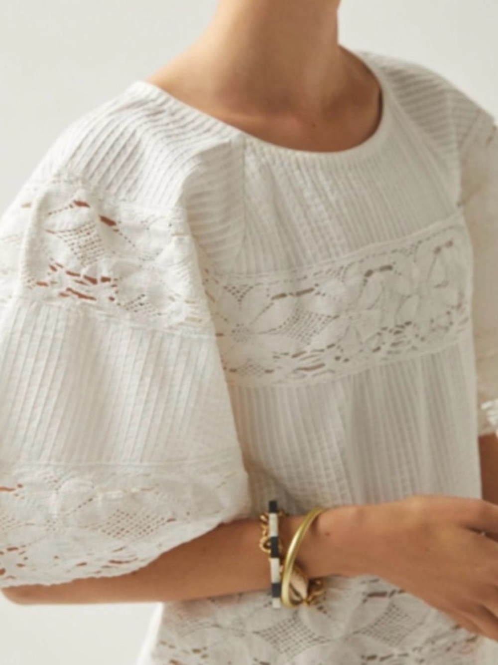 Corey Lynn Calter White crochet Lace-Panel Mini Dress - Picture 3 of 7